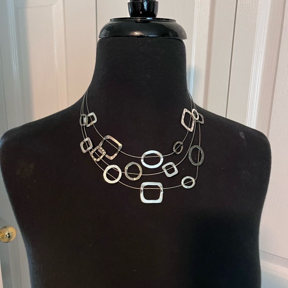 Stylish silver necklace